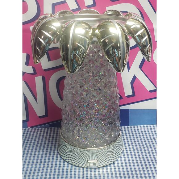 BBW Water Globe Palm Tree Large 3 Wick Candle Holder / Pedestal Home Decor - Picture 3 of 4